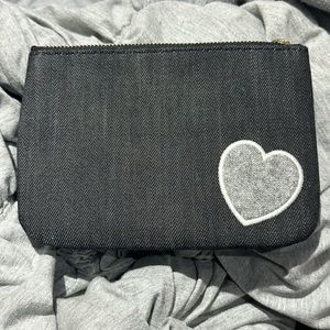 Stoney clover lane Denim Handbag Pouch Heart NWOT